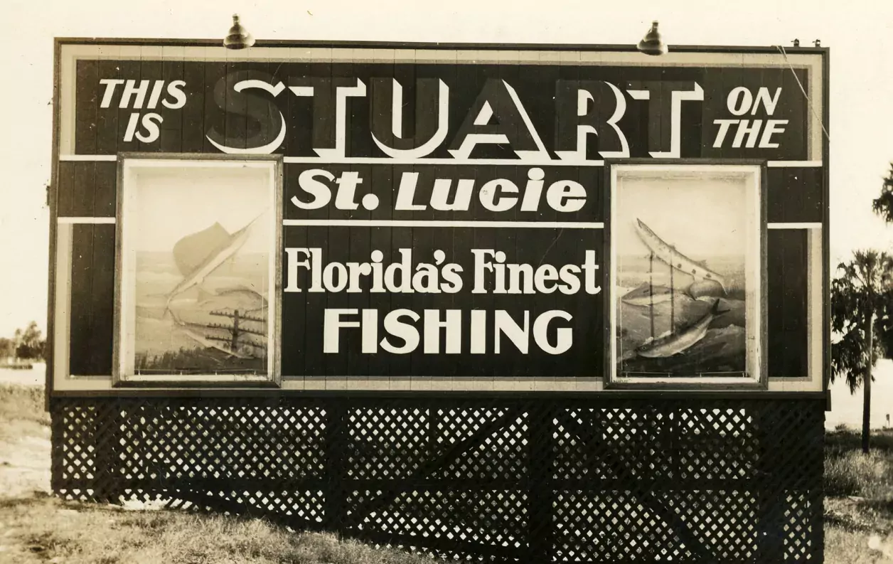 Stuart welcome sign, c. 1925, Martin Digital History